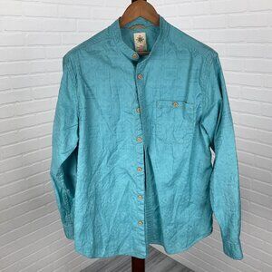 Territory Ahead Shirt Mens Large‎ Blue Aztec Woven Southwestern Casual Cotton